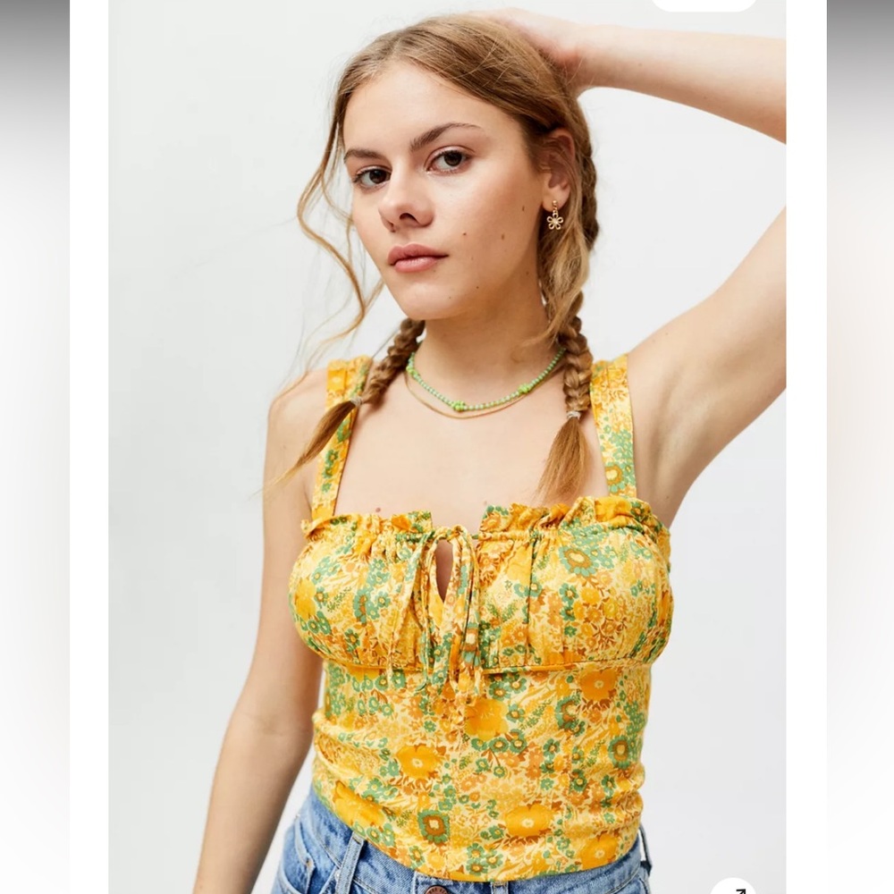 Urban Outfitters Valentina Cropped Bustier Top